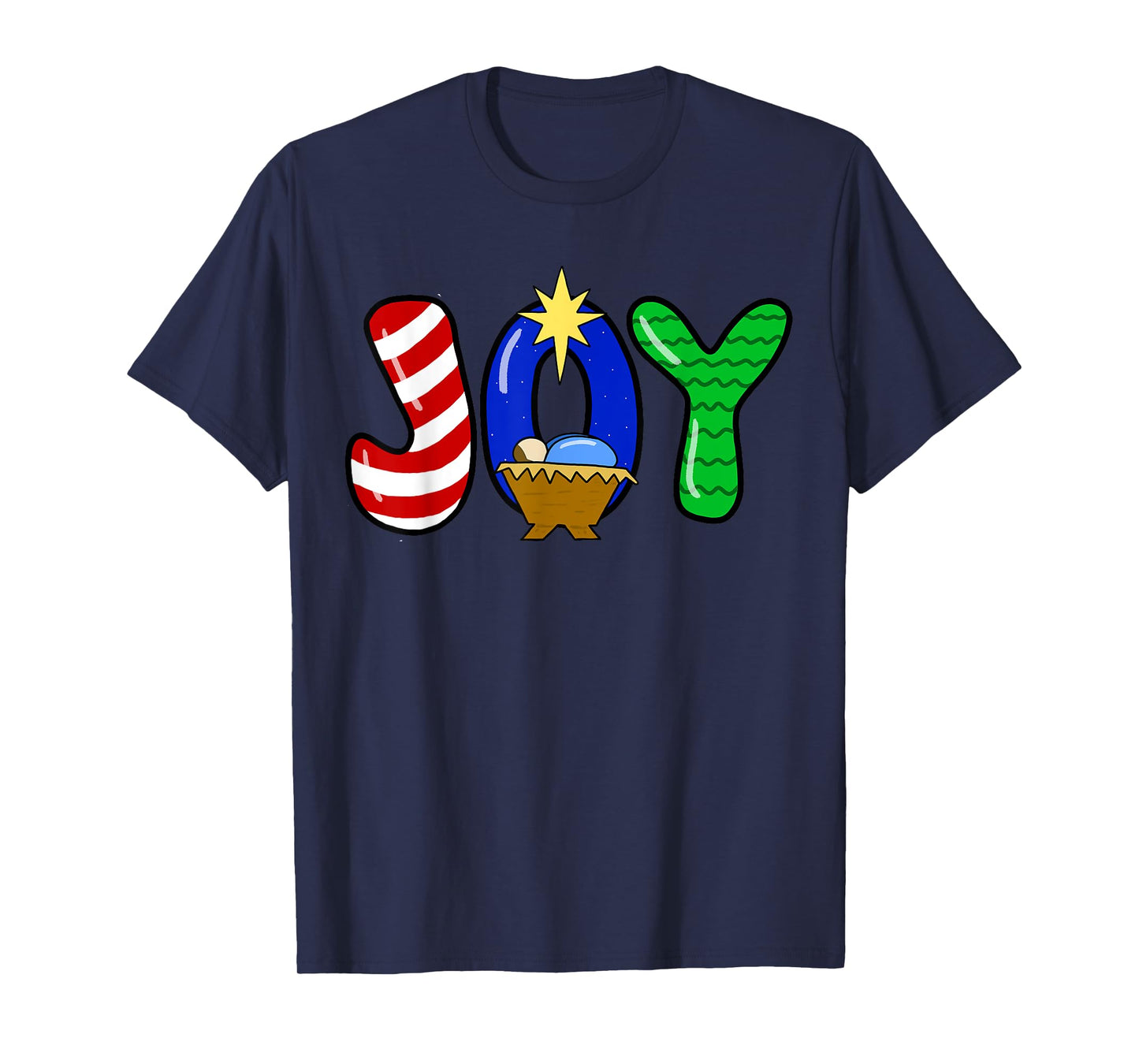 Choose Joy Christmas Manger Baby Jesus Nativity Joy Pajamas T-Shirt