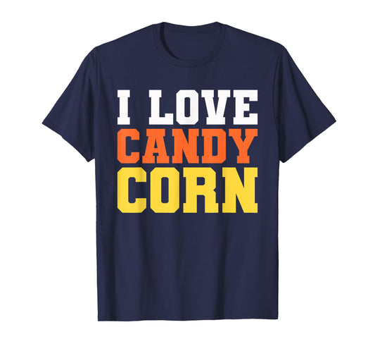 I Love Candy Corn Shirt Men Kids Women Halloween Costume T-Shirt
