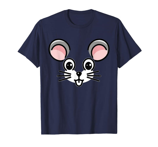 Halloween Mouse Face Tshirt Costume Kids Cute Animal Themed T-Shirt