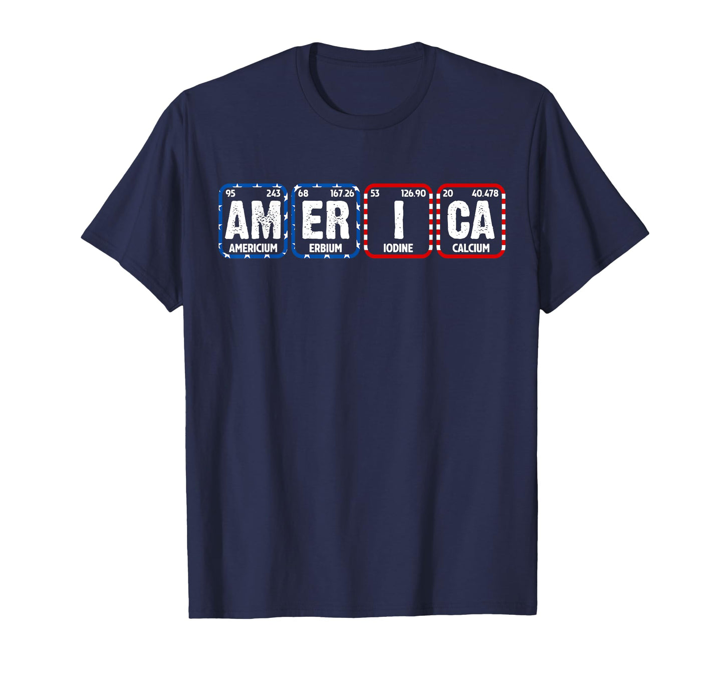 Patriotic USA Periodic Table America Chemistry Science T-Shirt