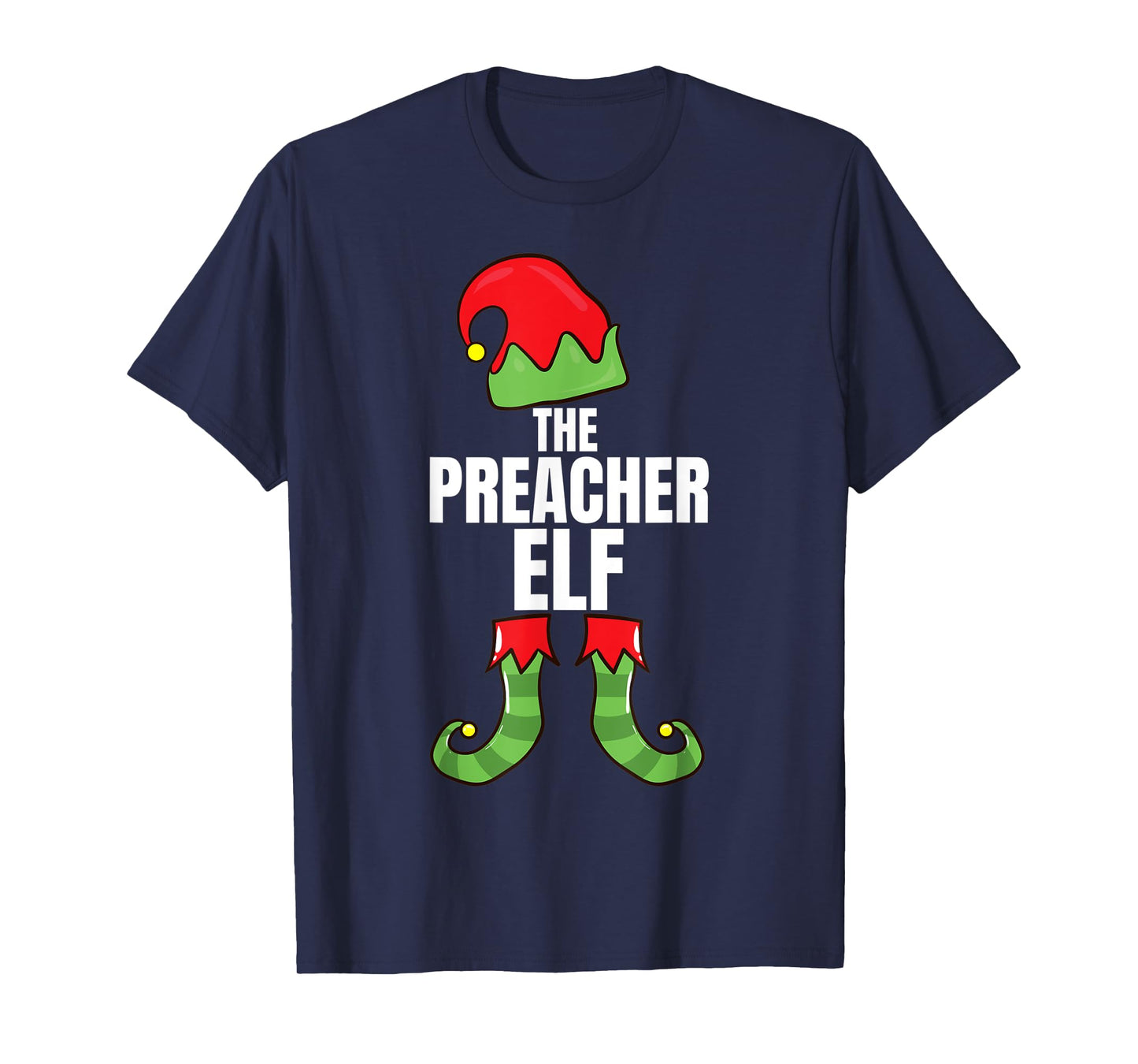 The Preacher Elf Matching Family Christmas Group Pajama T-Shirt