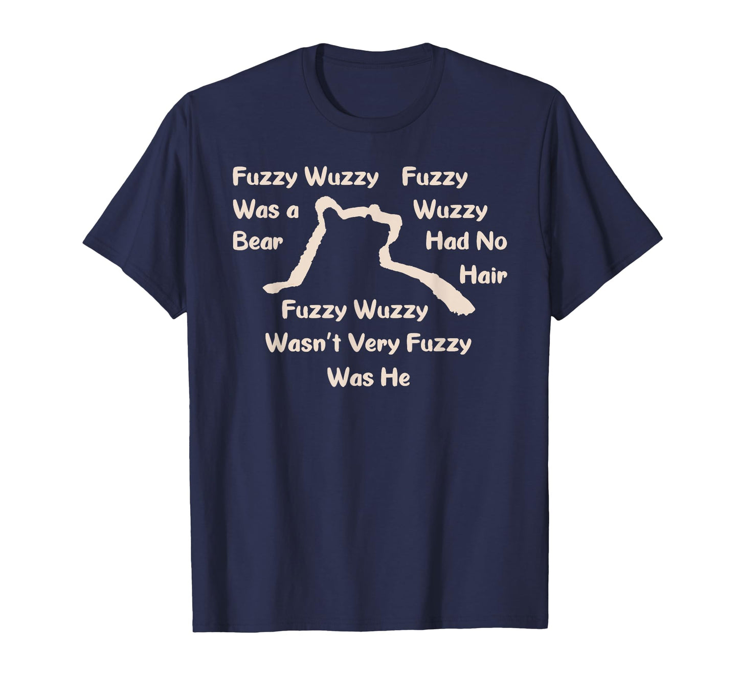 Fuzzy Wuzzy Was a Bear... Bear Head and Shoulders Silhouette T-Shirt