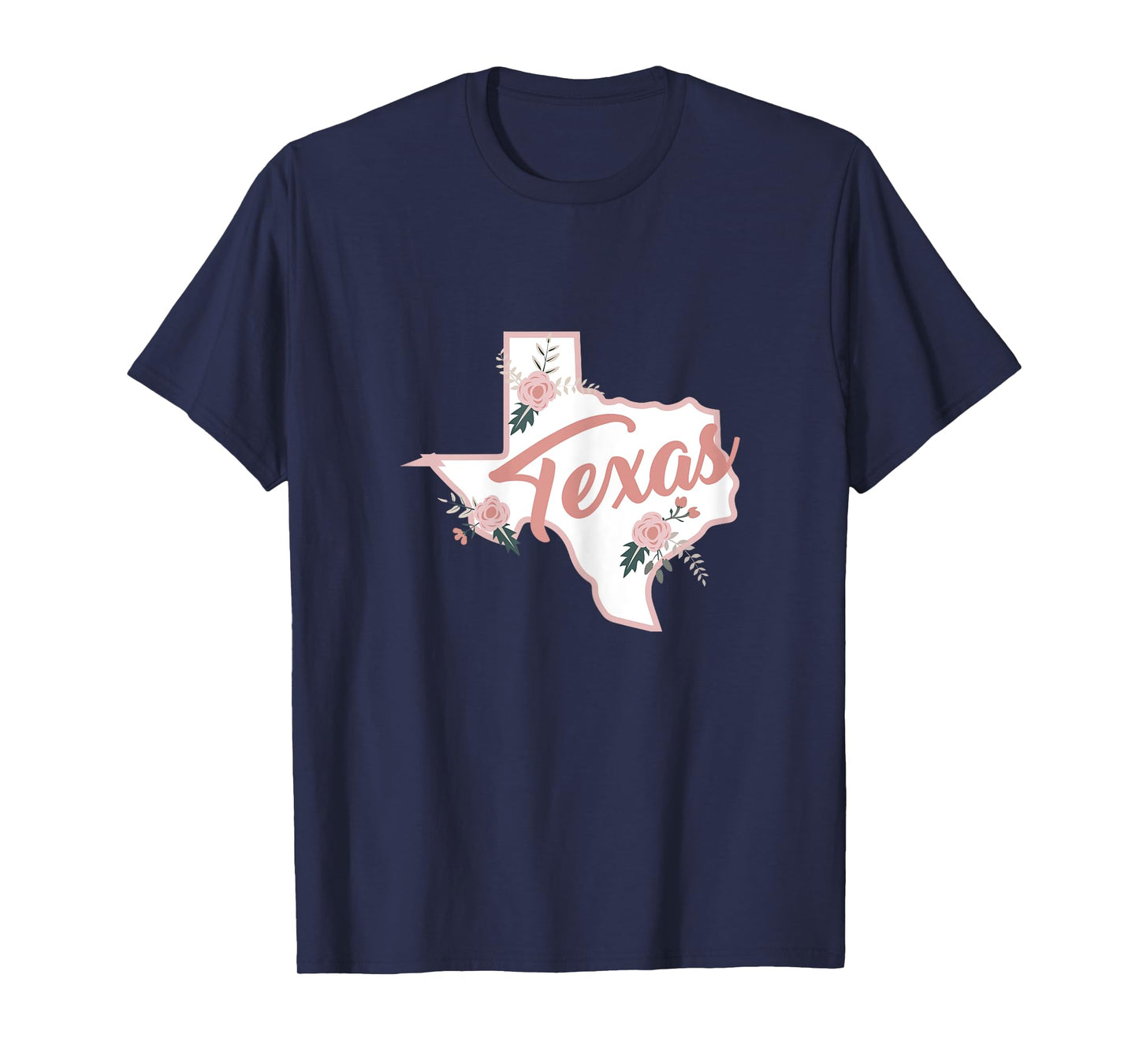Cute Texas State Floral Rose T-Shirt