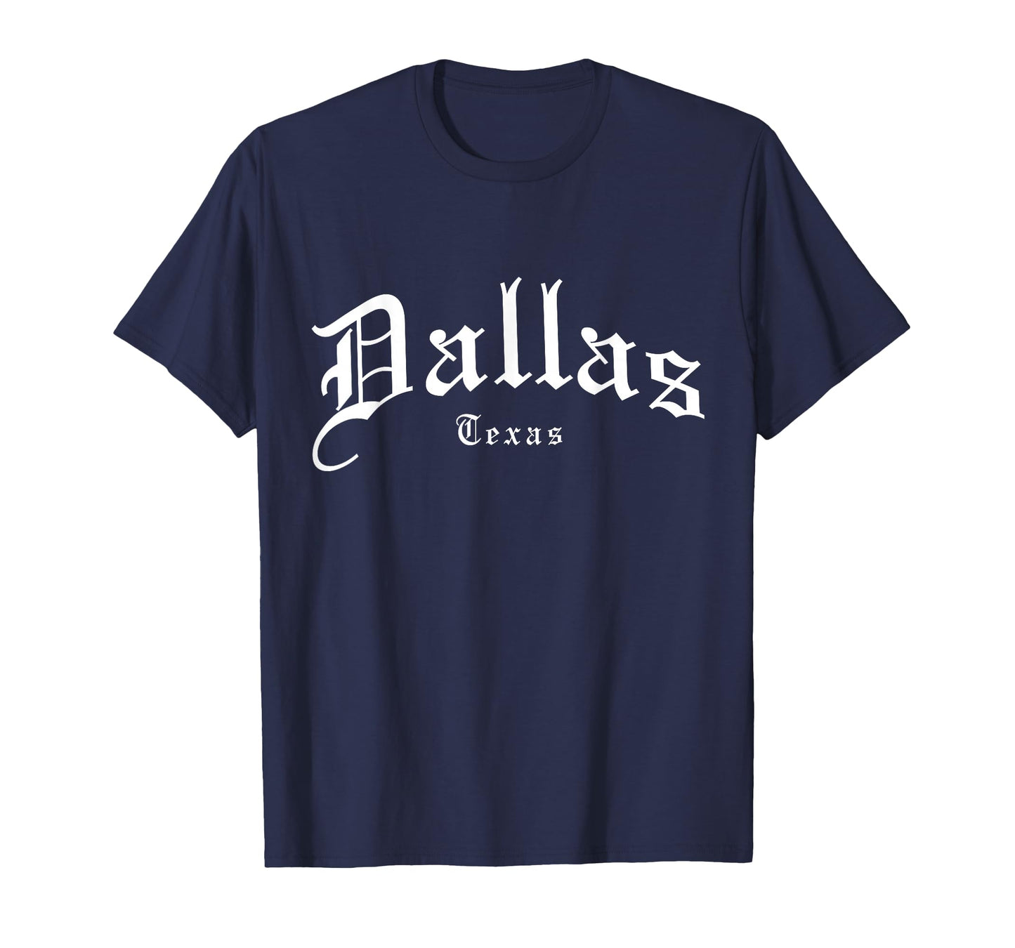 Dallas Texas Vintage Old School English Font Pride T-Shirt