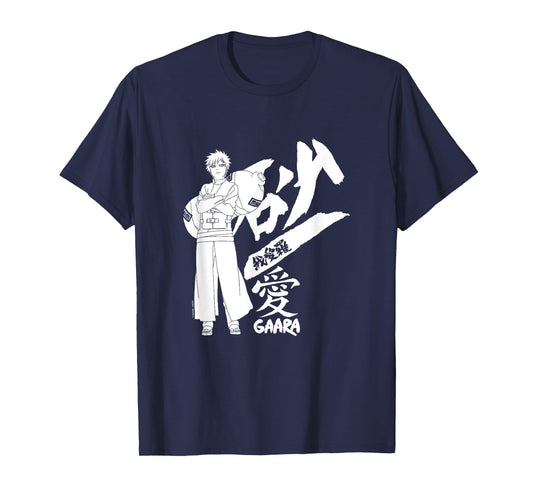 Naruto Shippuden Gaara Standing with Kanji Anime T-Shirt