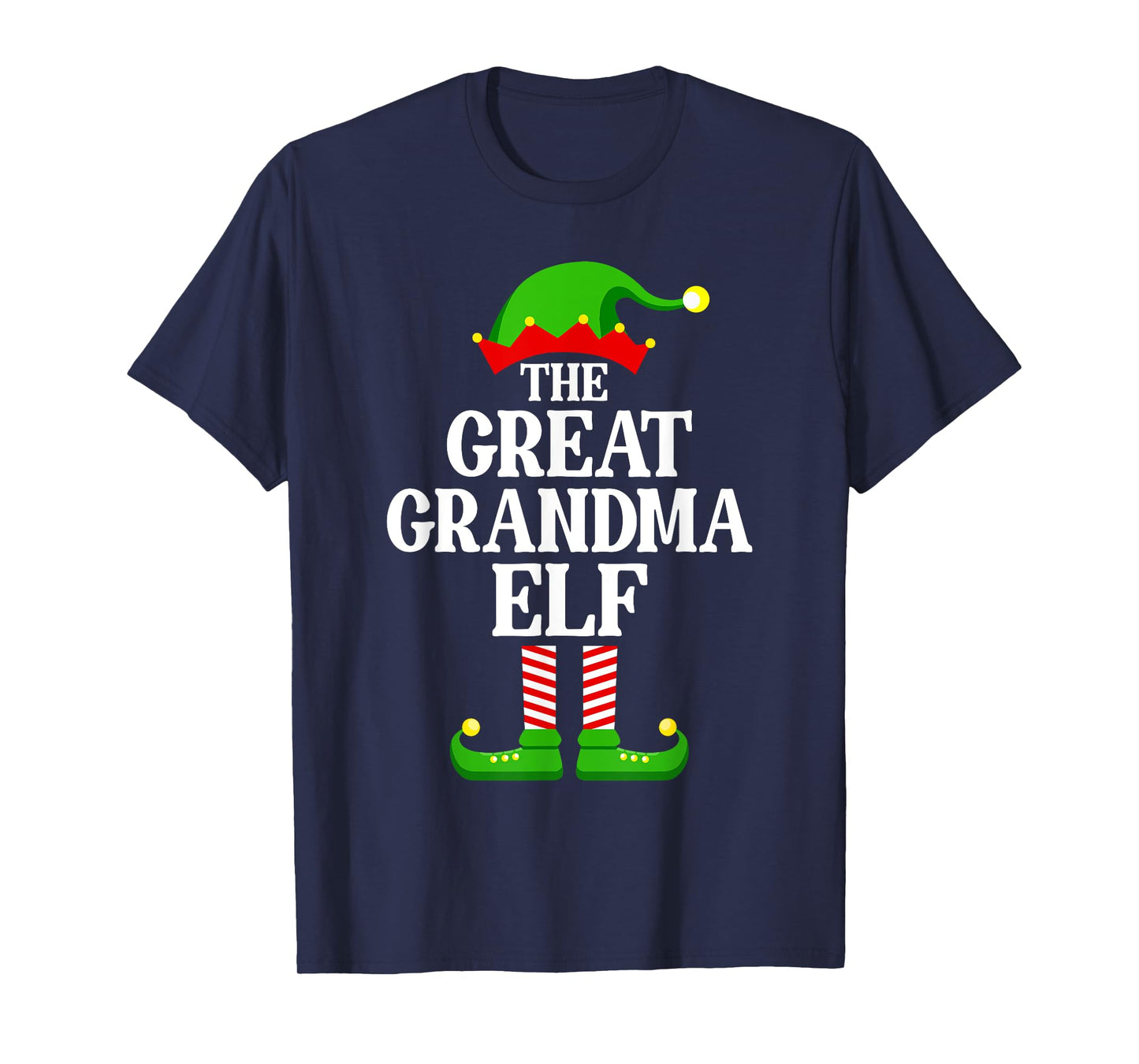 Great Grandma Elf Family Matching Group Funny Christmas T-Shirt