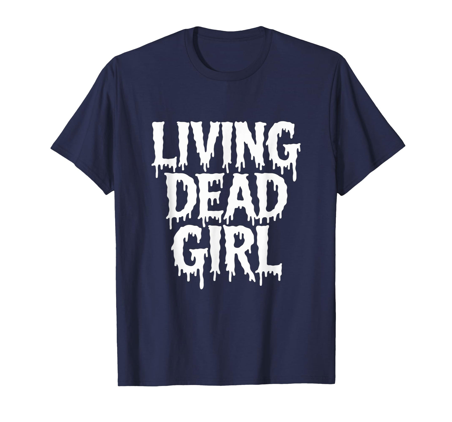 Dripping Blood Zombie Movie Living Dead Girl Halloween T-Shirt