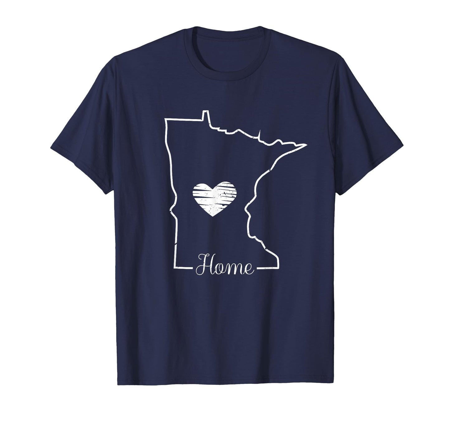 Minnesota Home Shirt MN Graphic Map with Heart T-Shirt