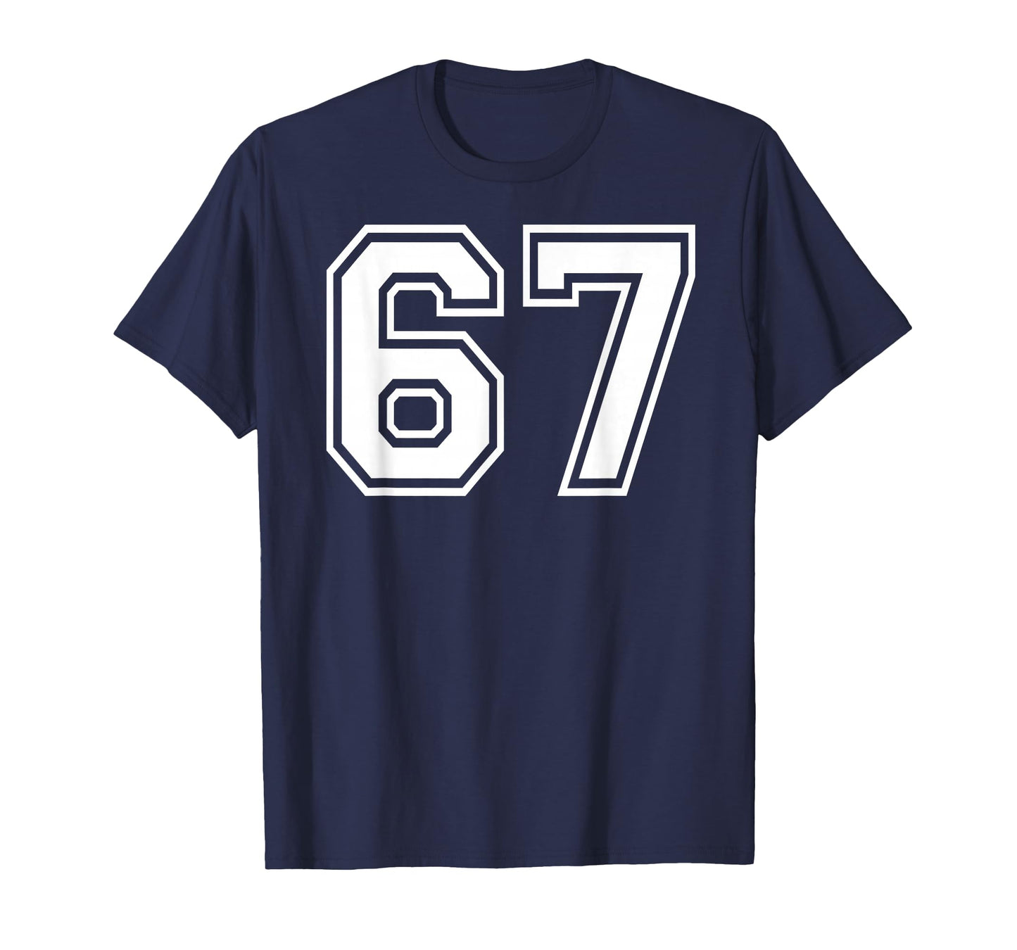 67 Number Sixty-Seven Team Sports Graphic Matching Varsity T-Shirt