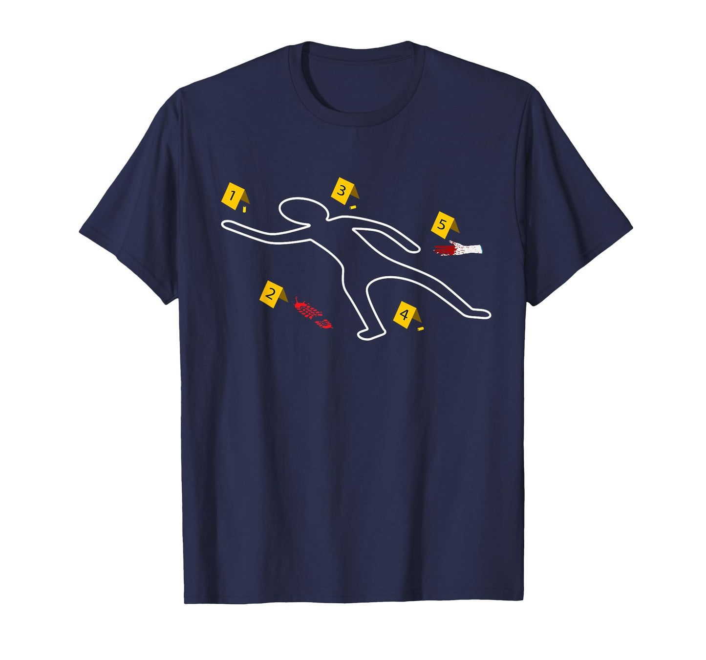 Victim Murder Crime Scene Chalk Outline True Crime T-Shirt