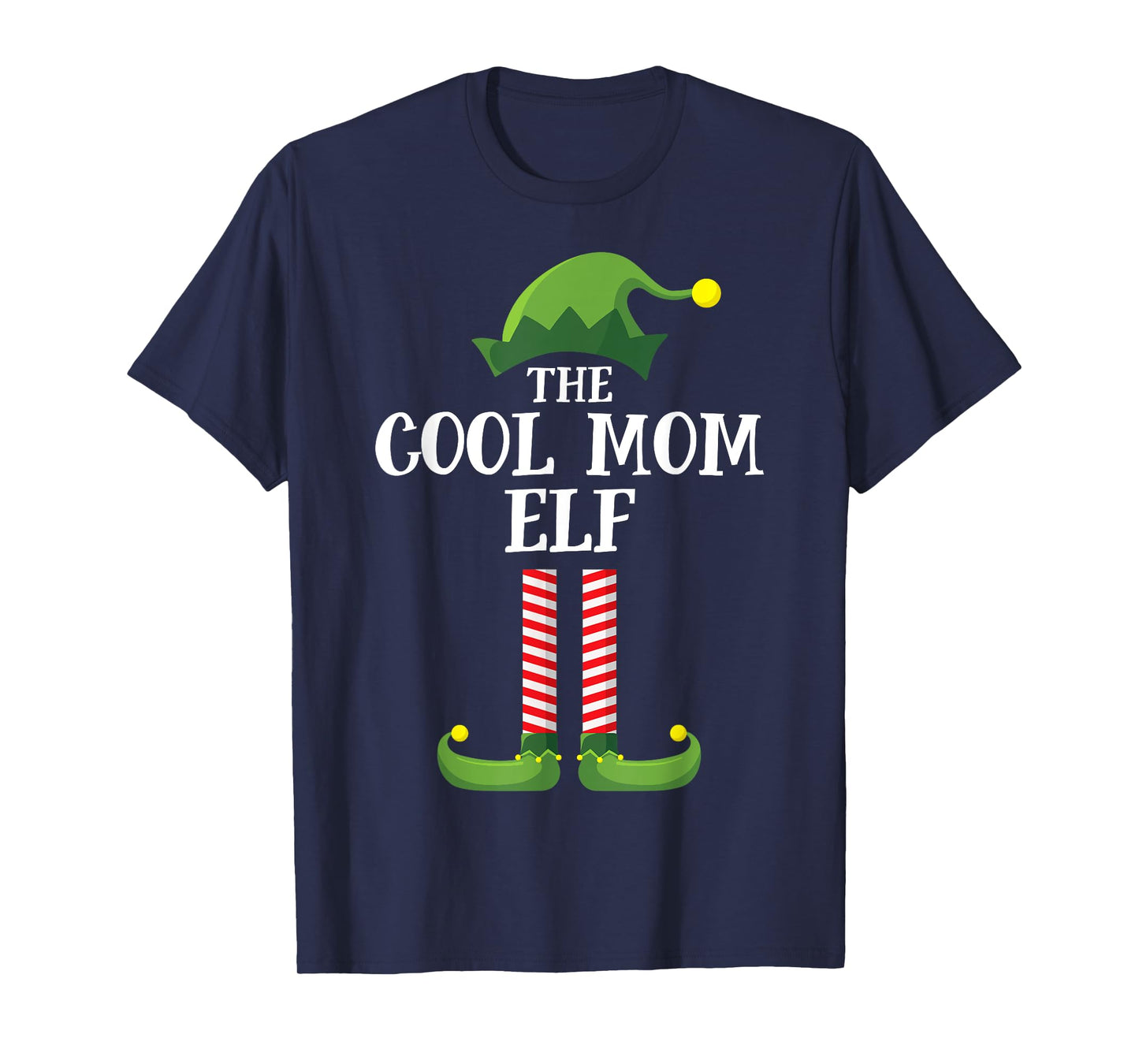 Cool Mom Elf Matching Family Group Christmas Party Pyjamas T-Shirt