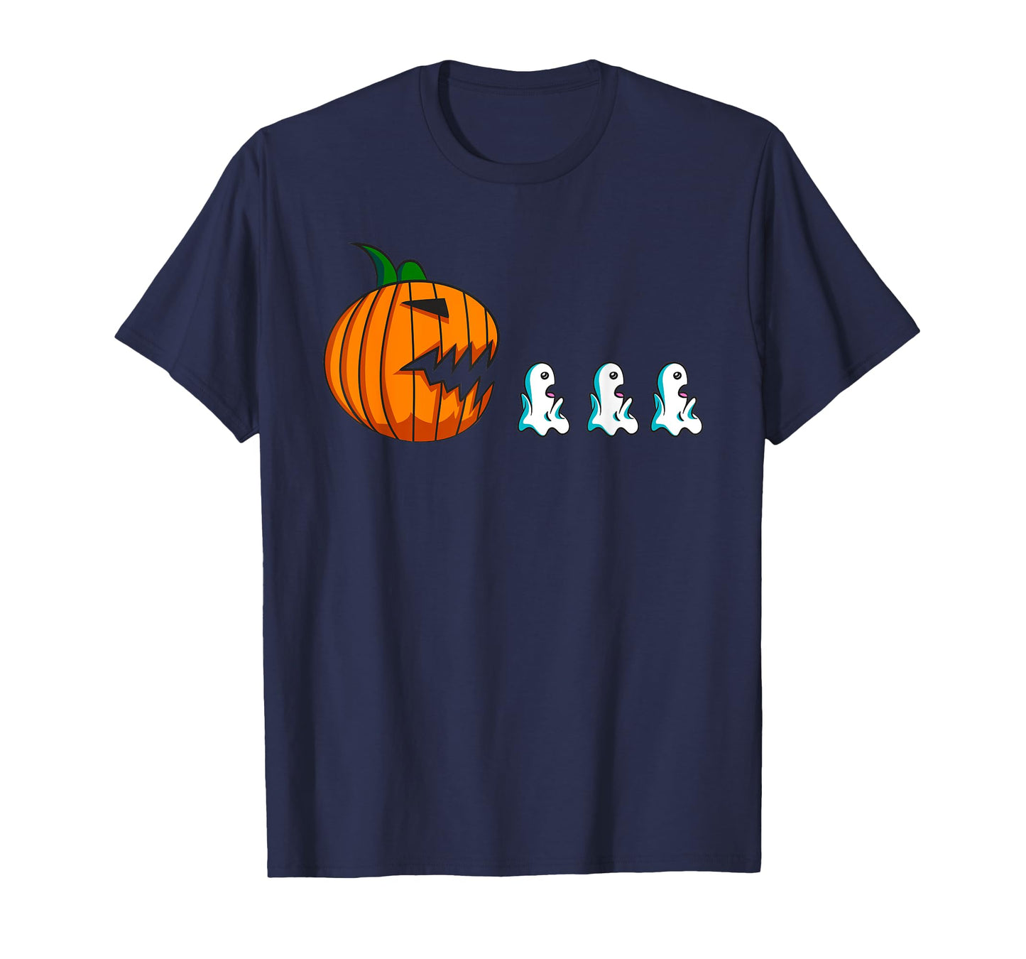 Pumpkin Ghosts Funny Halloween For Women Kids Men T-Shirt