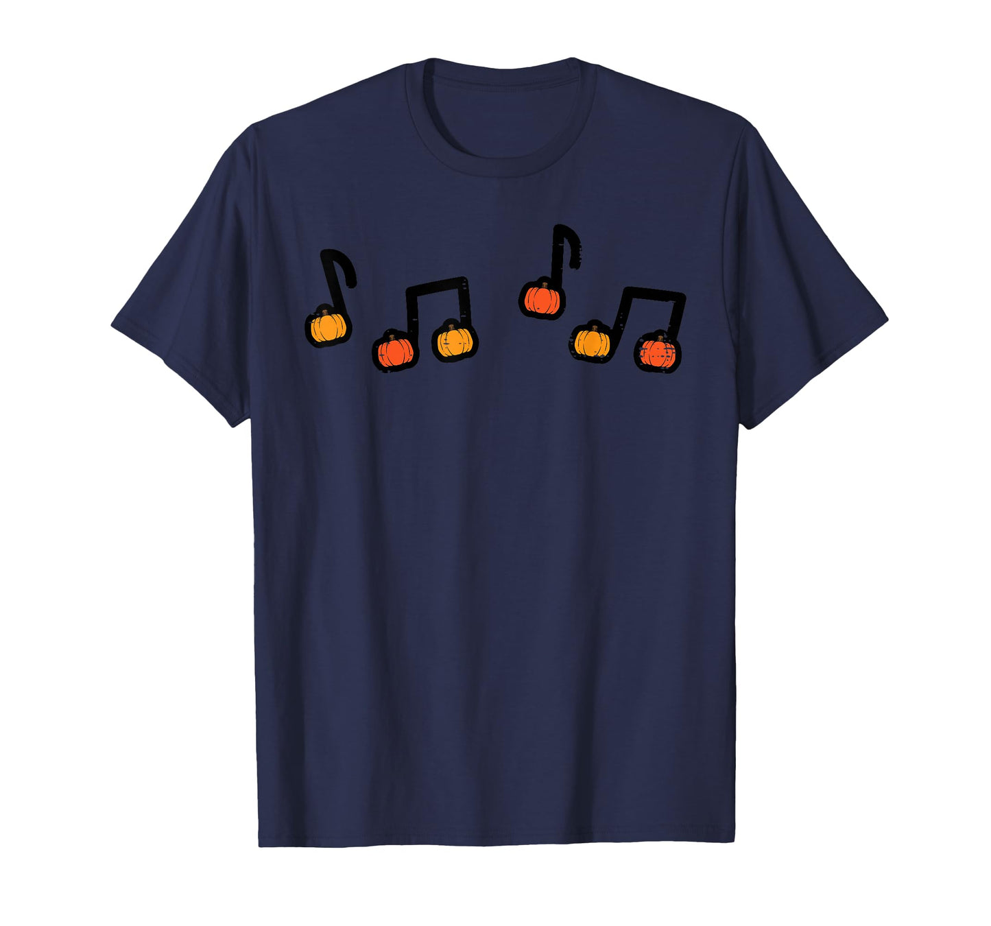 Halloween Music Notes Pumpkin Costume Teacher Women Men Kids T-Shirt