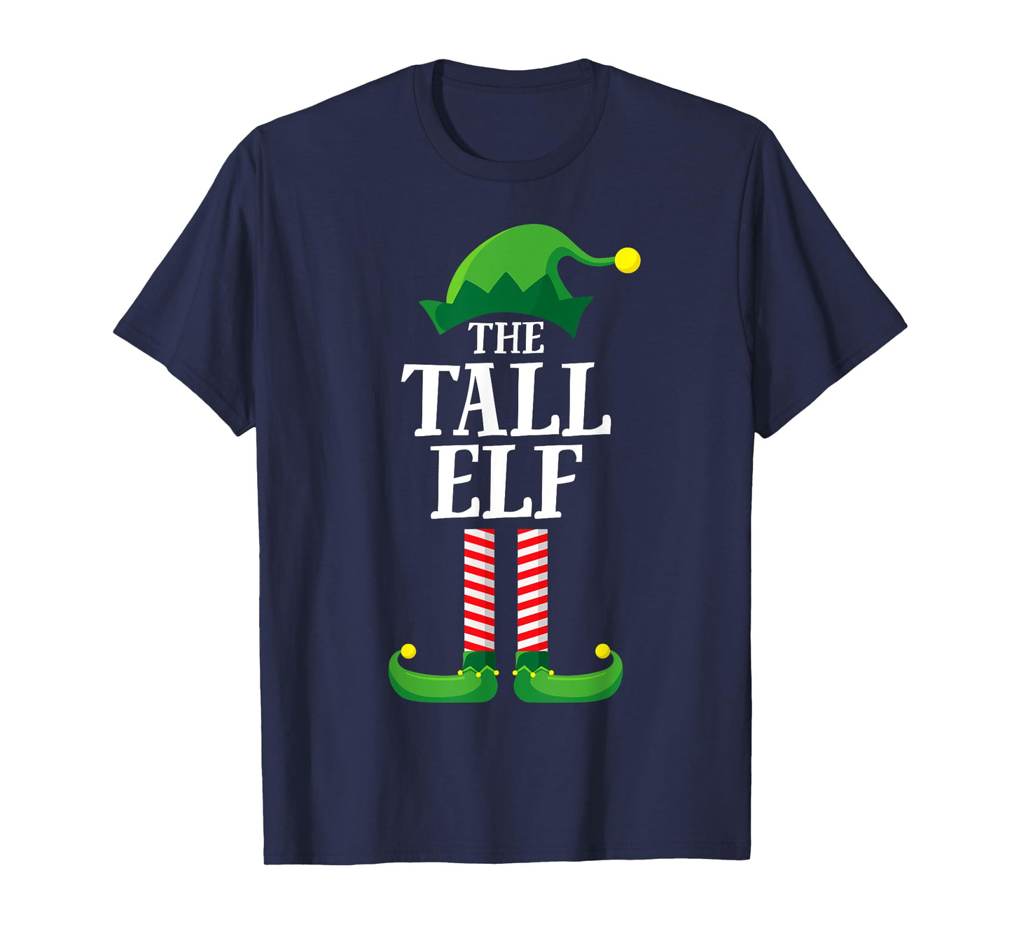 Tall Elf Matching Family Group Christmas Party Short Sleeve T-Shirt