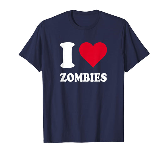 Red Heart I Love Zombies T-Shirt