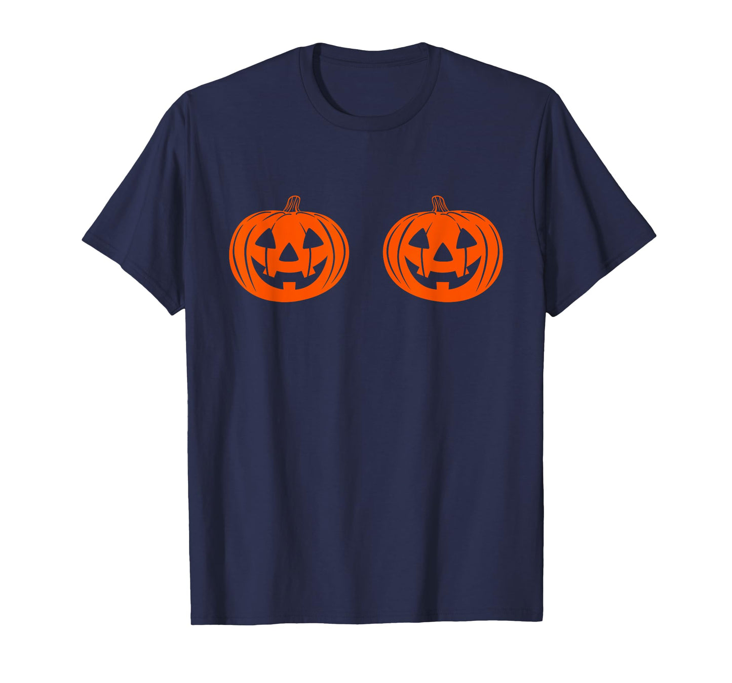 Jack-O-Lantern Boobs Funny Pumpkin Boob Halloween Gift T-Shirt