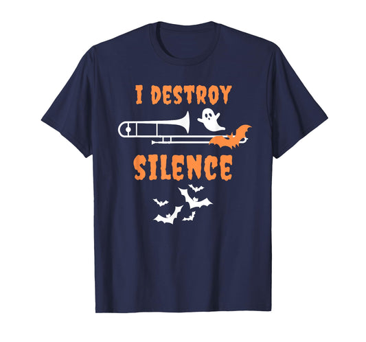 Halloween Trombone Musician School Band Spooky T-Shirt