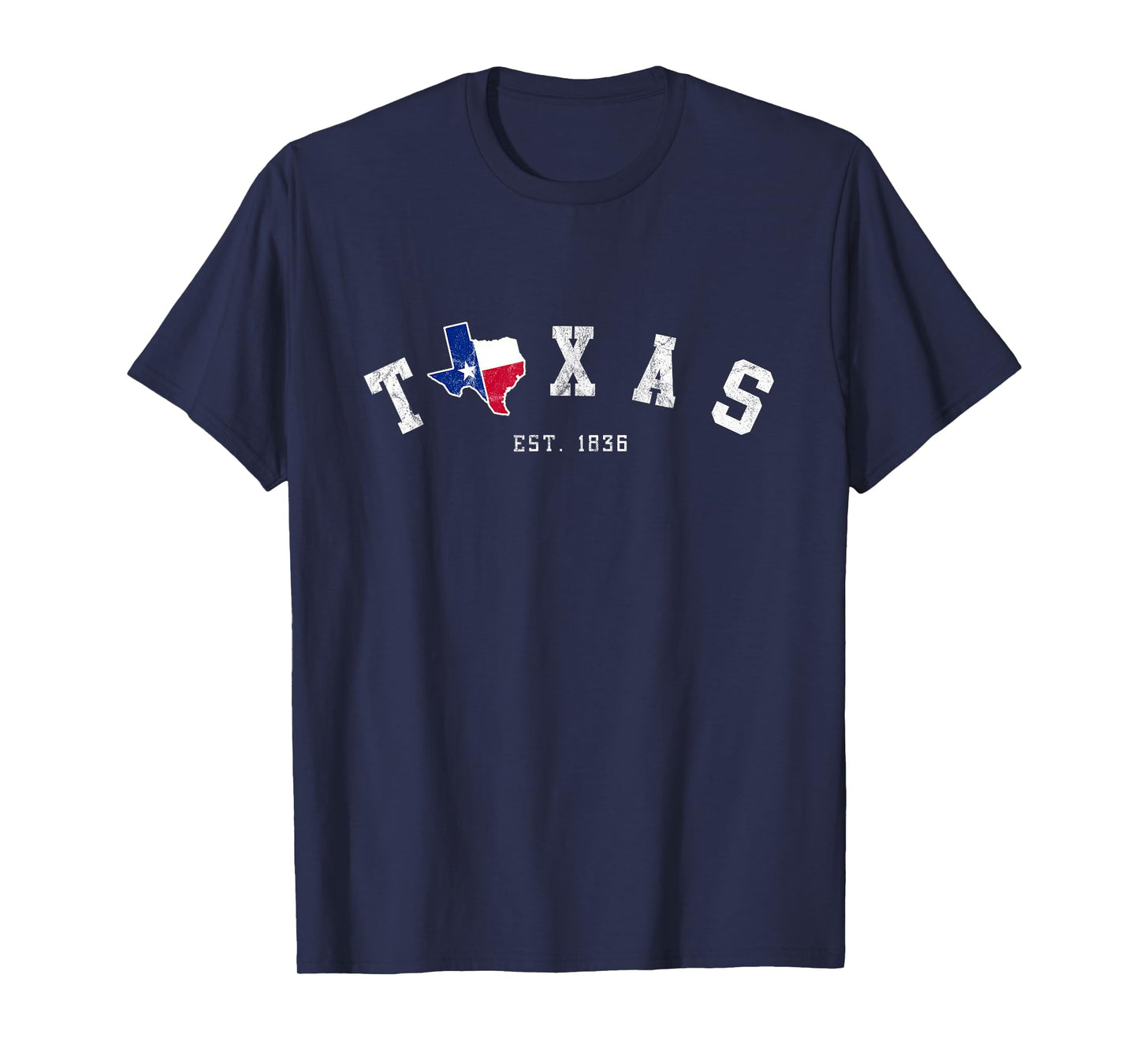 Texas T Shirt Vintage Texas State Est. 1836 With Texan Flag T-Shirt