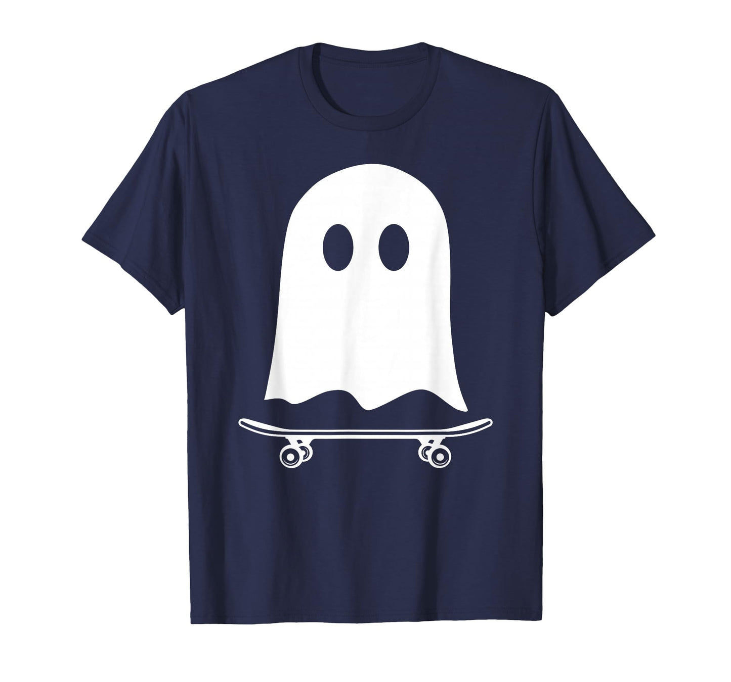 Funny Ghost Skateboarding Halloween Costume for Boys Kids T-Shirt