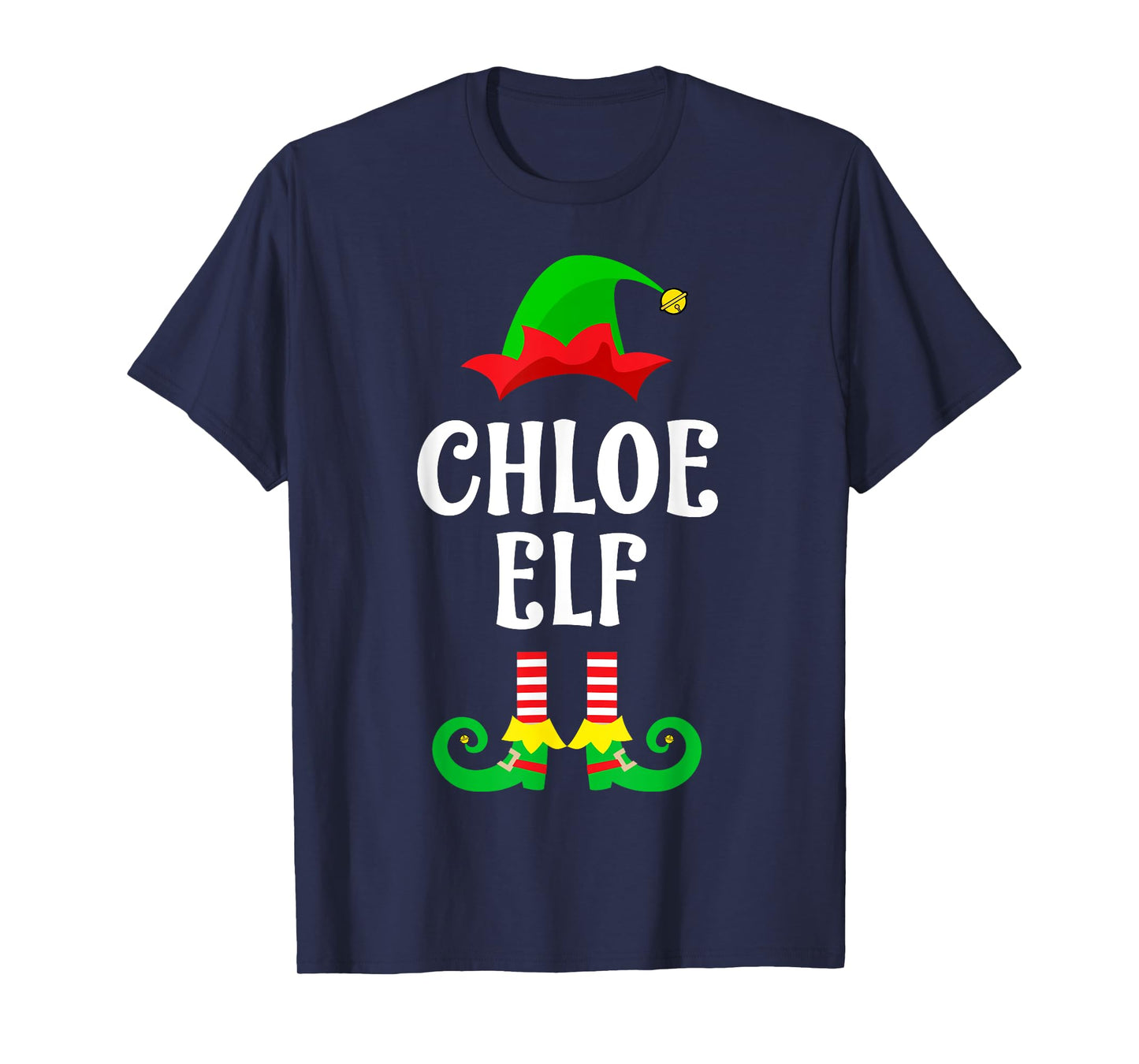 Chloe Elf Personalized Name Christmas Family Matching T-Shirt