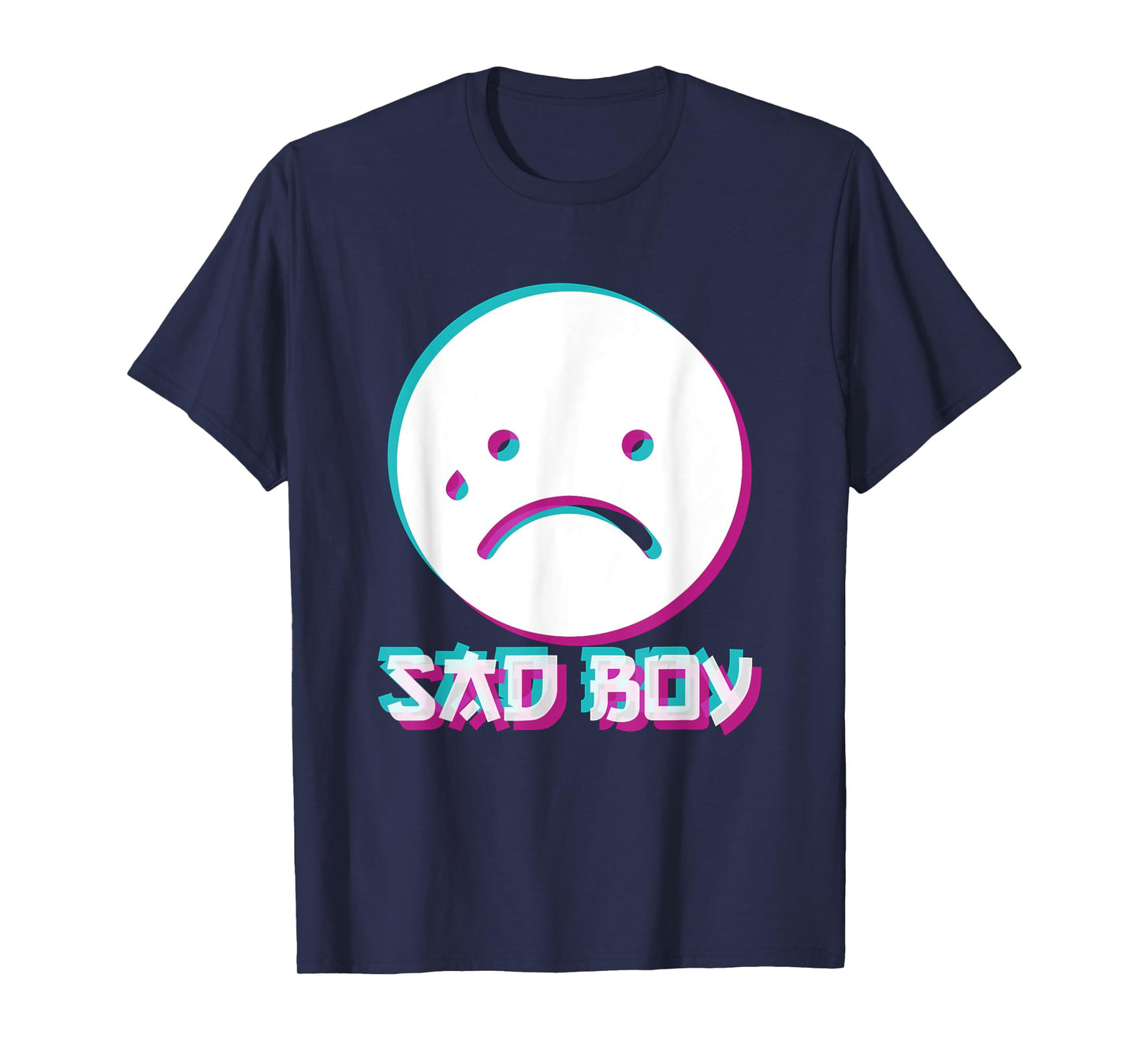 Japanese Glitch Sad Boy Anime Aesthetic Vaporwave T-Shirt