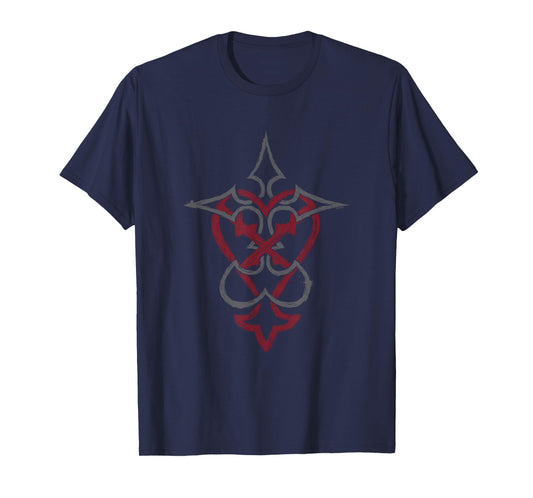 Disney Kingdom Hearts Mixed Crossed Key Dual Tone Logo T-Shirt