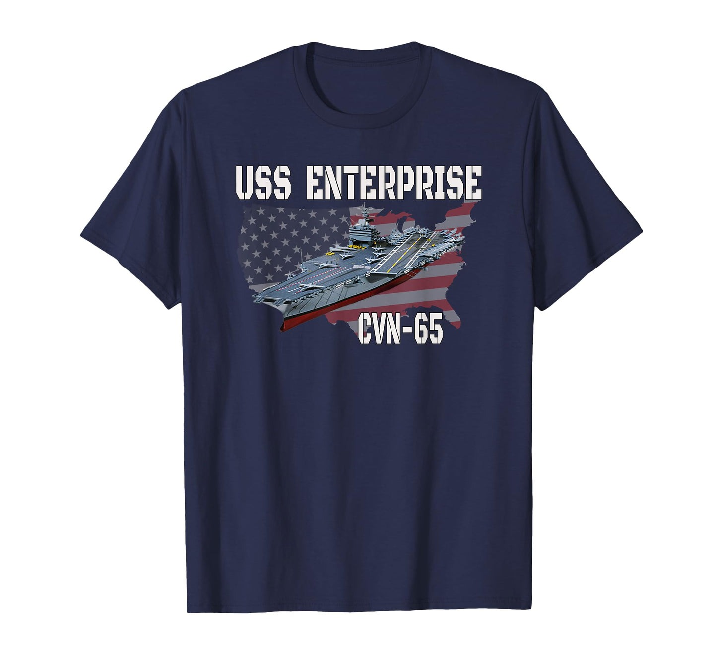 USS Enterprise CVN-65 Aircraft Carrier Veterans Day T-Shirt