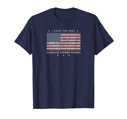 I Love The Way Candace Owens Thinks - For 2024 President T-Shirt