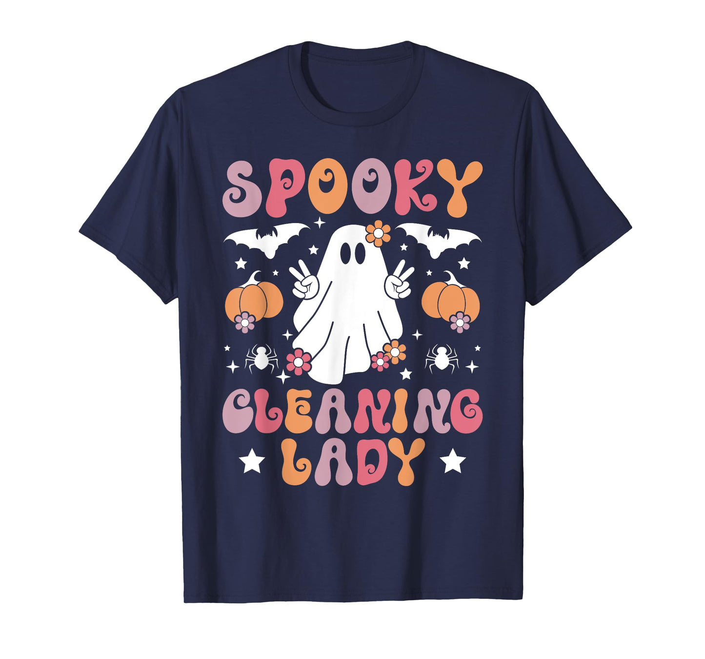 Spooky Cleaning Lady Halloween Housekeeping Cleaner T-Shirt