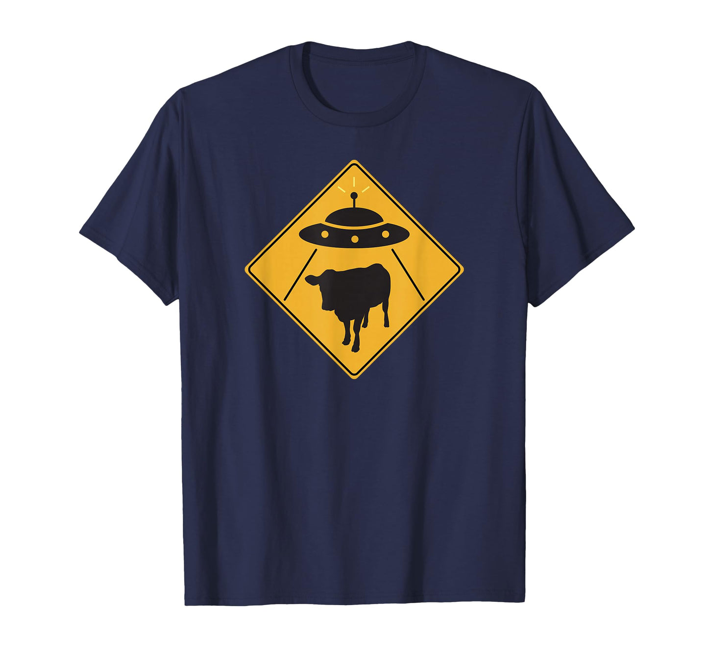 UFO Cow Abduction T-Shirt Alien Cow Sign Tshirt Rosewell Tee T-Shirt