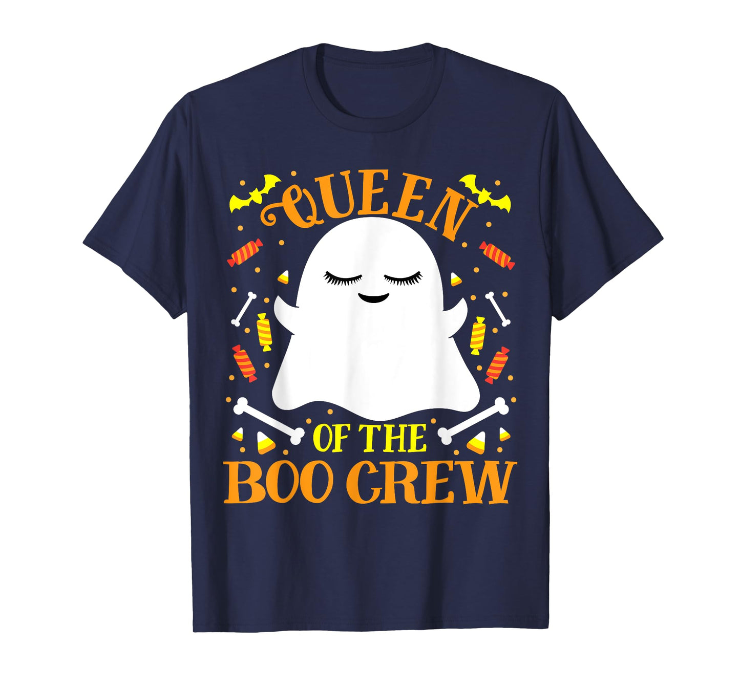Queen Boo Crew Ghost Matching Family Wife Women Halloween T-Shirt