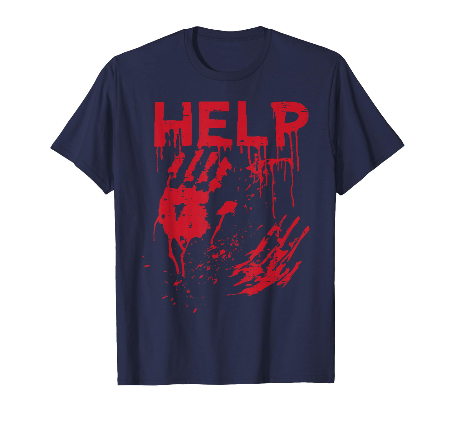 Halloween Help Blood Hands Funny Zombie Costume Men Women T-Shirt