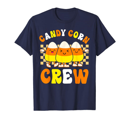Groovy Candy Corn Crew Halloween Candy Costume T-Shirt