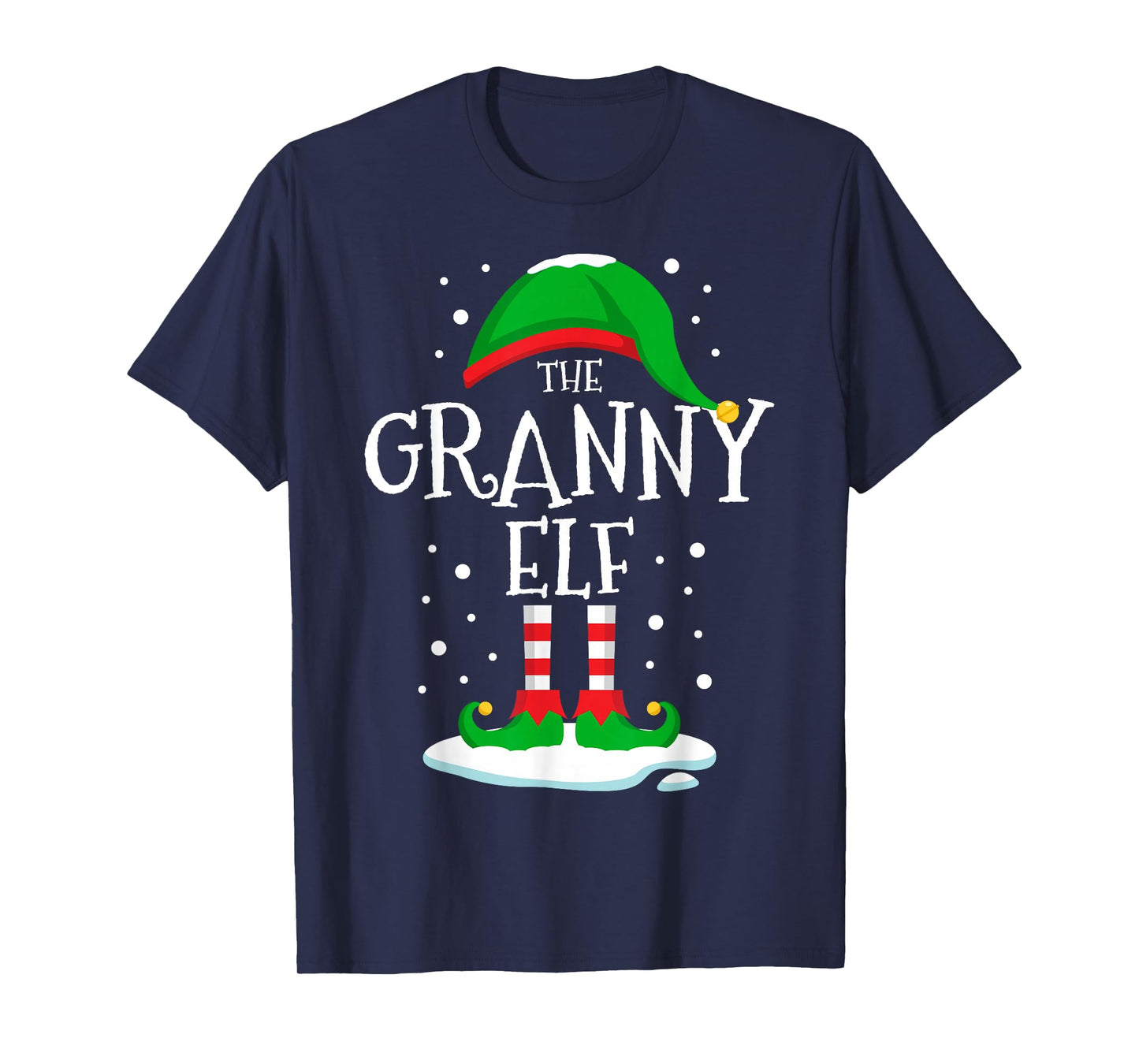 The Granny Elf Christmas Family Matching Xmas Grandma Funny T-Shirt