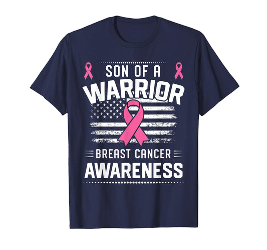 Son Of A Warrior Breast Cancer Awareness Son T-Shirt