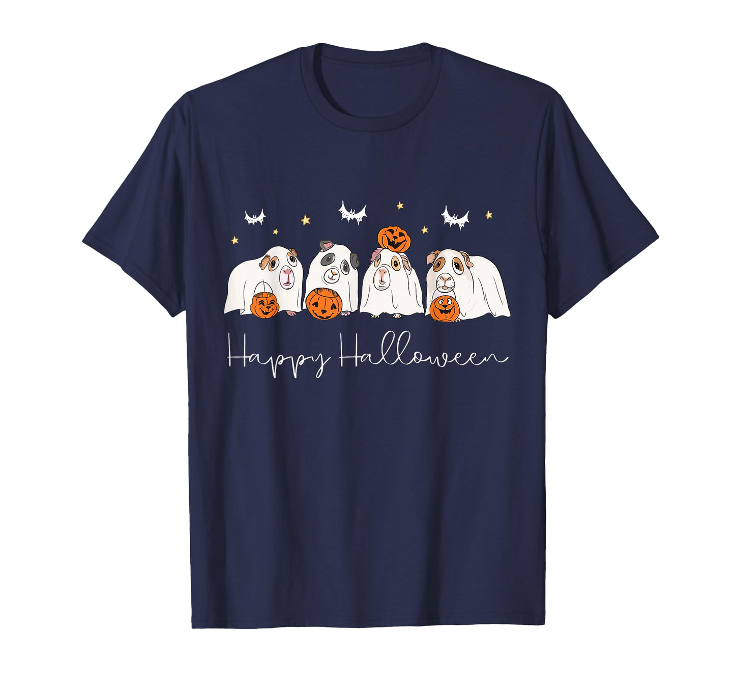 Happy Halloween Guinea Pig Ghost Spooky Season Guinea Pig T-Shirt