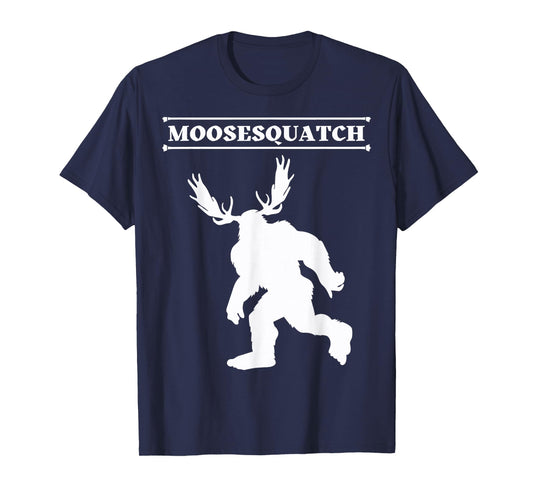 White Moosesquatch Funny Moose-Sassquatch Cryptid Creature T-Shirt