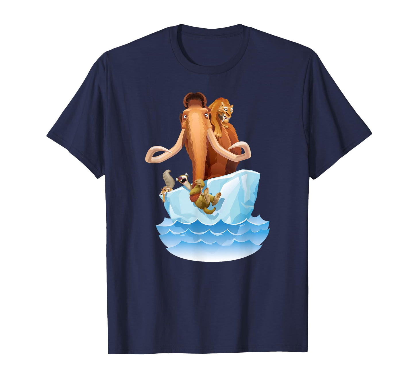 Ice Age Manfred Diego Sid and Scrat on Iceberg T-Shirt