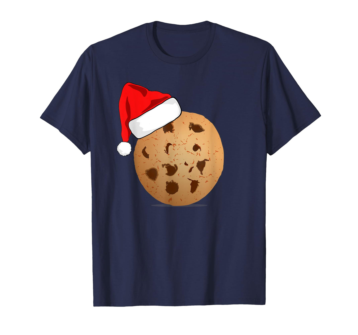 Funny Chocolate Chip Cookie Santa Hat Matching Christmas T-Shirt