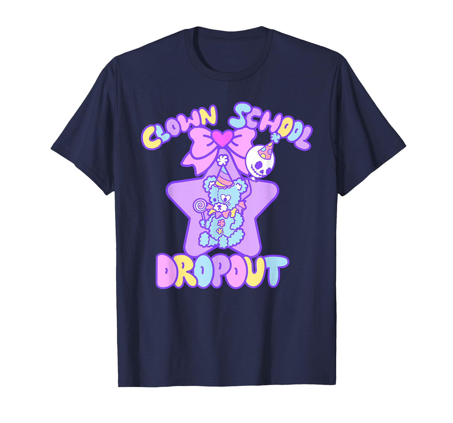 Kawaii Kreeps Pastel Goth Clowncore Teddy Bear Clown Weirdcore Kidcore T-Shirt