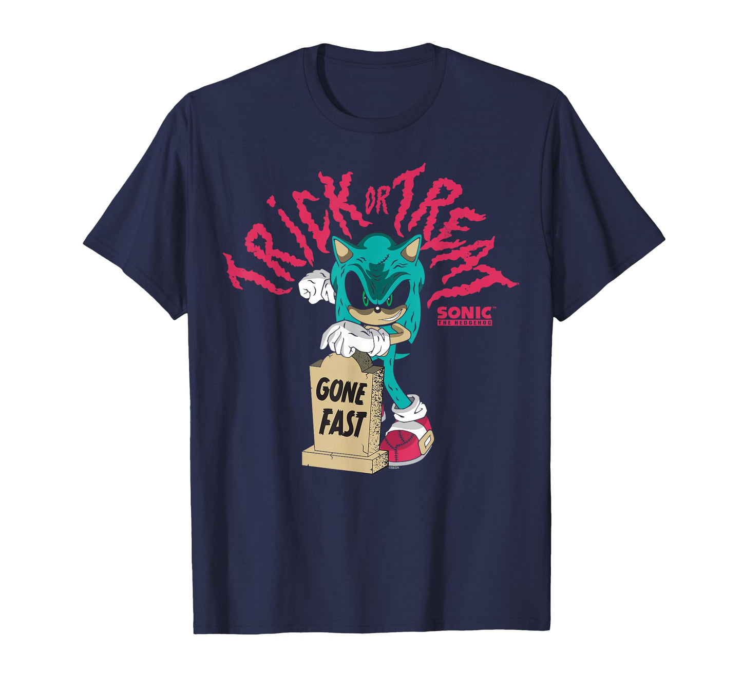 Sonic The Hedgehog Halloween Gone Fast Creepy Zombie Sonic T-Shirt