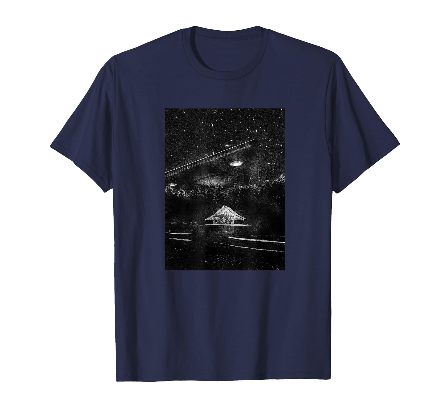 UFO Art - TR3B Triangle Spacecraft, Visiting Alien T-Shirt