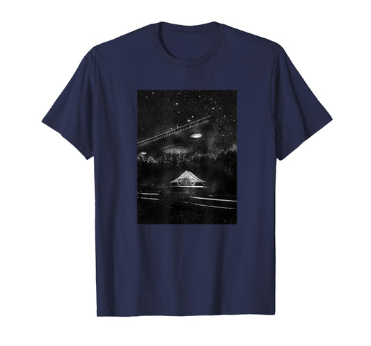 UFO Art - TR3B Triangle Spacecraft, Visiting Alien T-Shirt