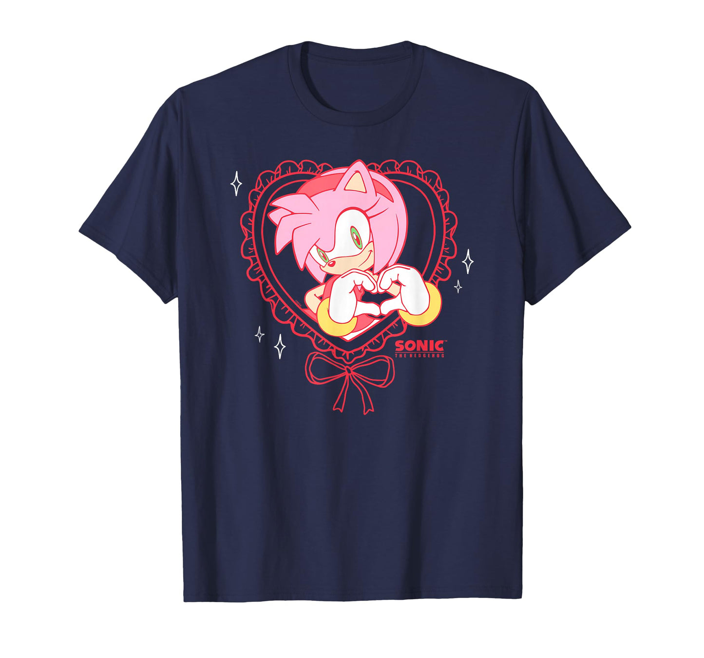 Sonic The Hedgehog Valentine's Day Amy Coquette Portrait T-Shirt