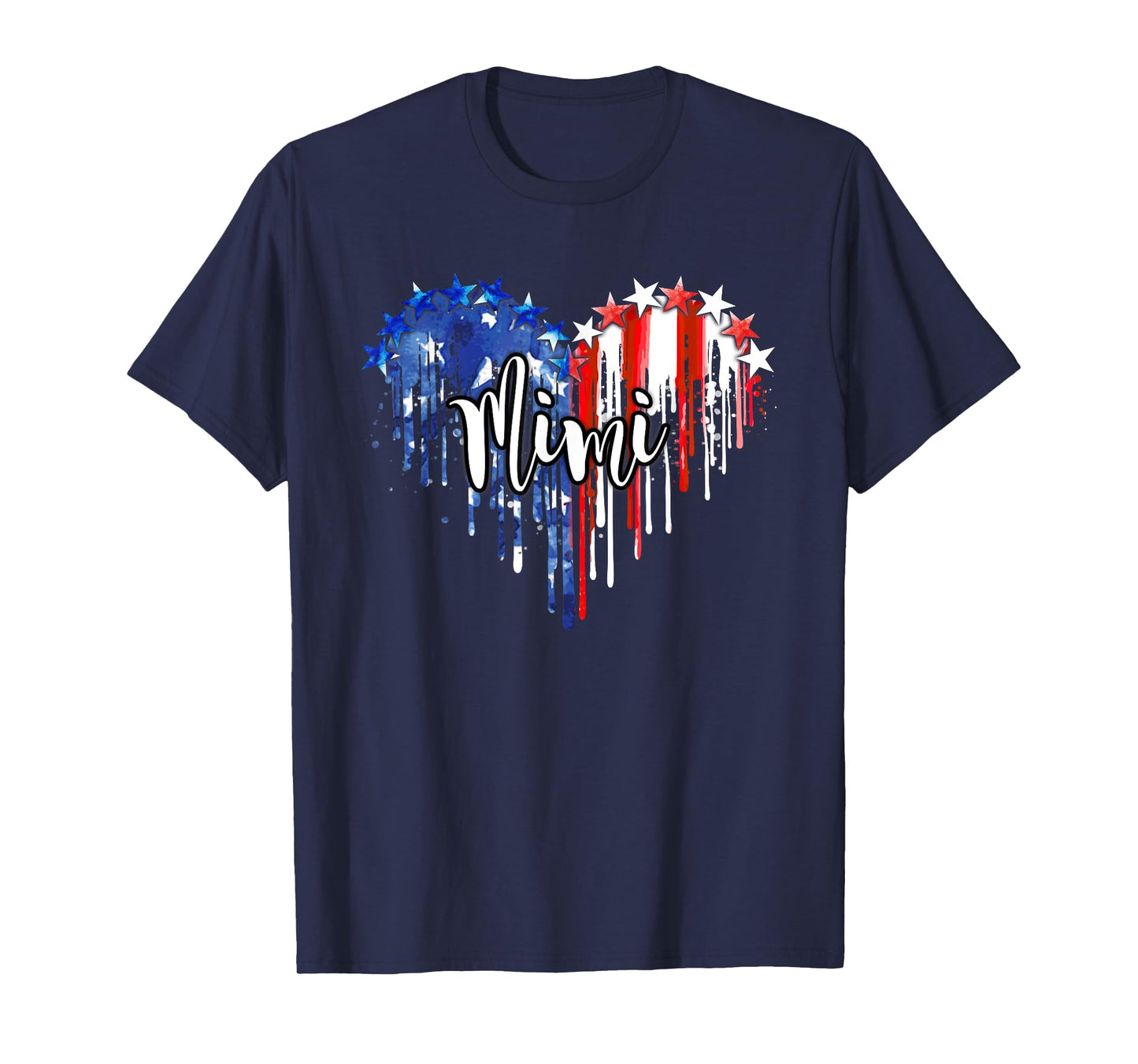 American Mimi Dripping USA Flag Patriotic American Mimi T-Shirt for Women Men