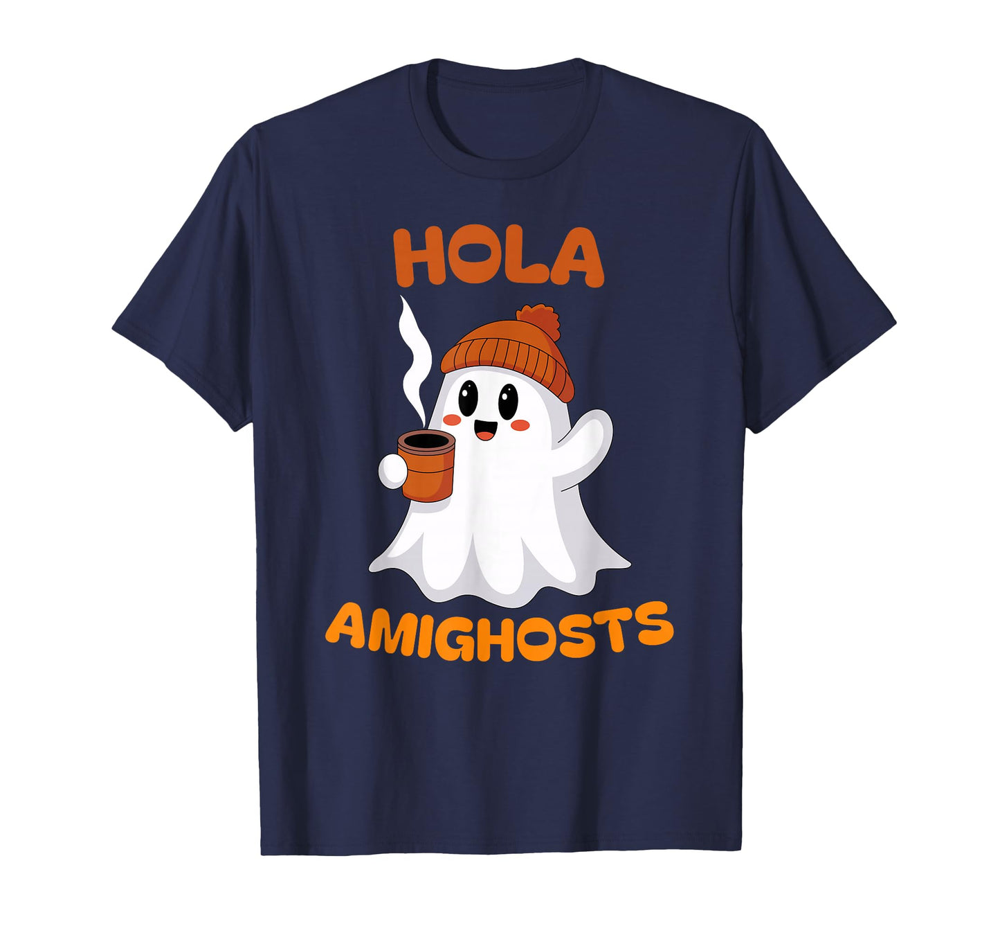 Hola Amighosts Funny Spanish Pun Language Ghost Halloween T-Shirt
