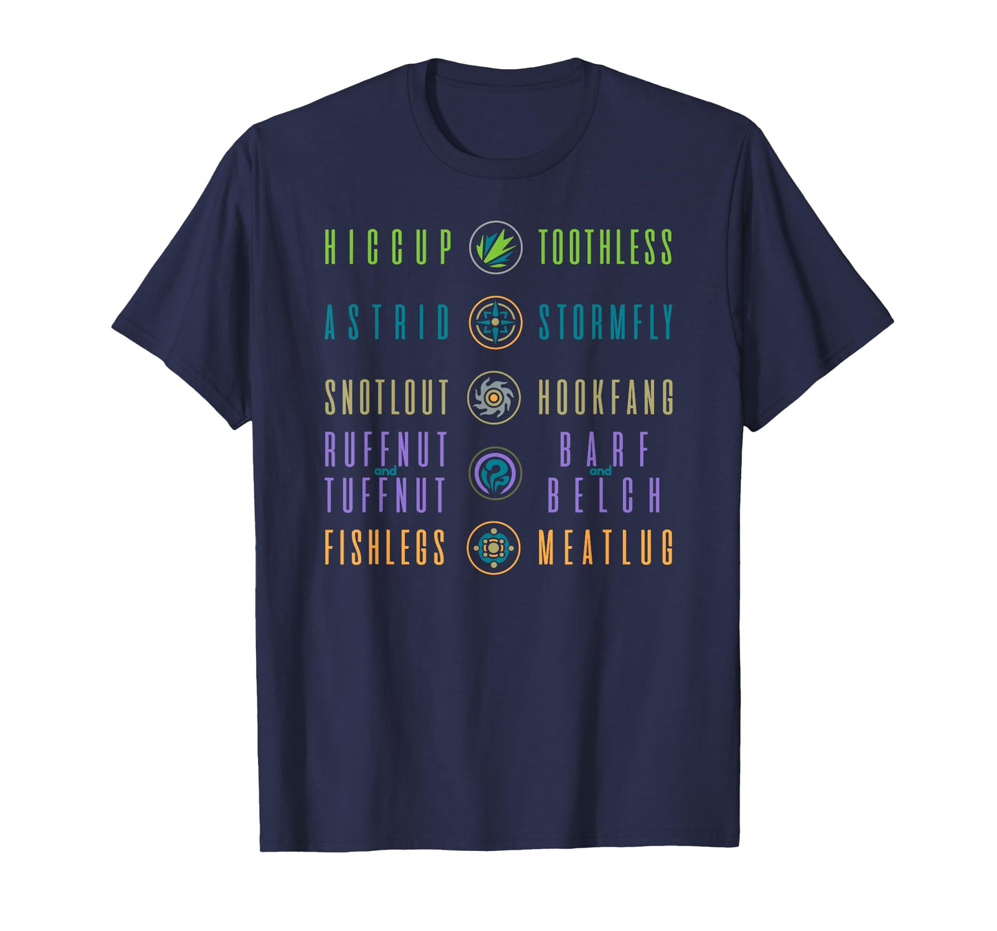 How to Train Your Dragon Shirt with 3 Dragon Names T-Shirt