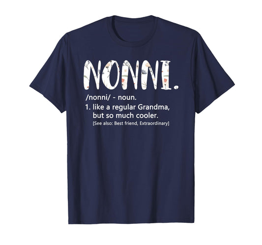 Nonni Shirts for Women Mothers Day idea Cute Grandma Nonni T-Shirt