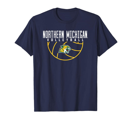 Northern Michigan University NMU Wildcats Volleyball Arch T-Shirt