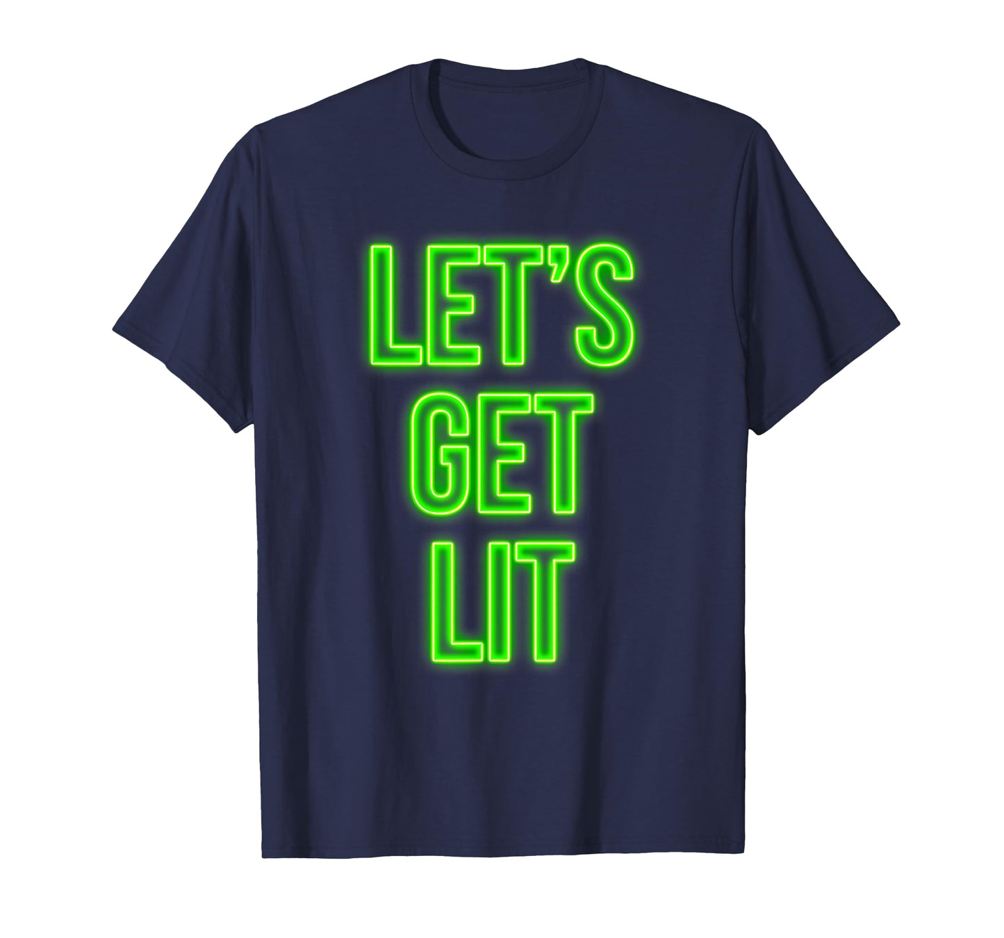 Get Lit Christmas T-Shirt Neon Vintage Retro Outfit T-Shirt
